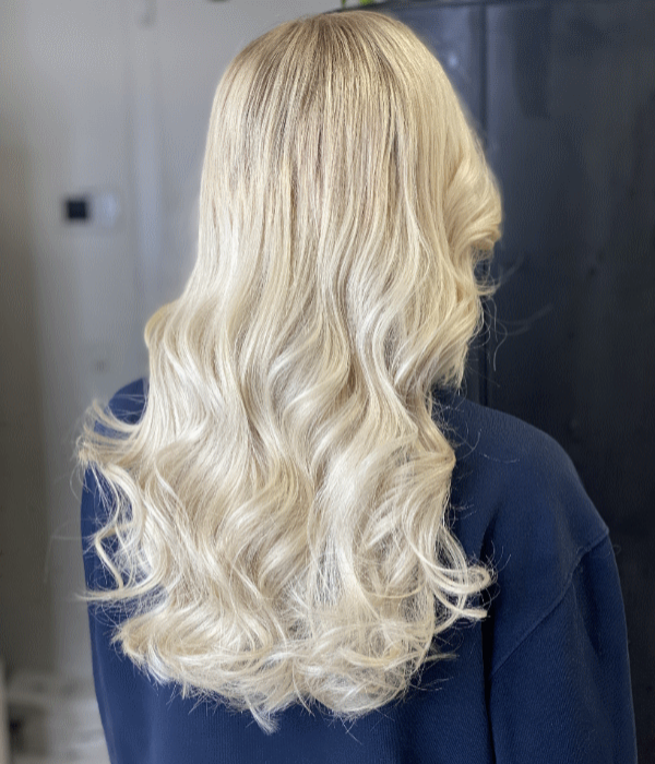 light blond weft hair extensions human hair