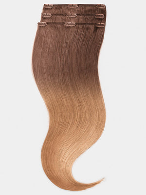 Ombré Clip in Extensions - luxury Qualität - 70 Gramm 3-teilig - 55cm t6/12 variant detail image - 9fb1e3155d317f820c434b08b1166976ac0d624b81da579d76eb26536889db31