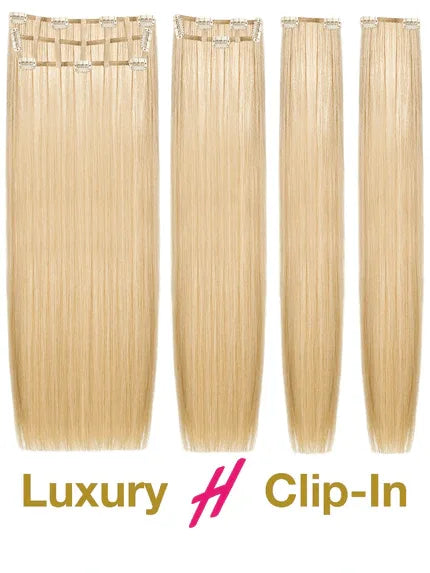 Clip in Extensions - luxury Quality - easy volume 4 pieces - 125g